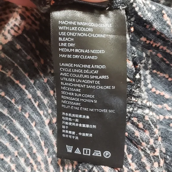 Anthropologie Maeve Harper Tunic Dress‎ Sz XS Fireworks Print Black Red Casual - Picture 11 of 12